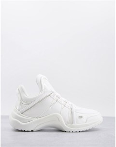 Белые кроссовки на шнуровке Dalma Asos design