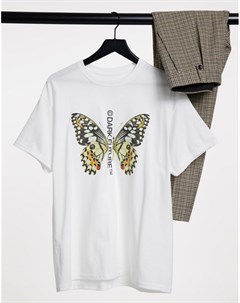 Белая футболка с бабочкой и логотипом ASOS Dark Future Asos design