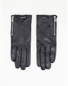 Черные кожаные перчатки Rhelian Aldo