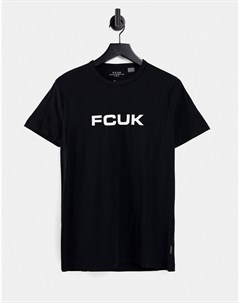 Черная футболка с логотипом FCUK French connection