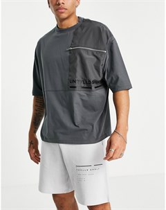 Серые свободные шорты с принтом логотипа ASOS Unrvlld Spply Asos design