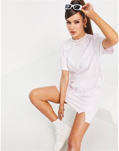 Жемчужно розовая футболка платье с логотипом Tennis Luxe Adidas originals