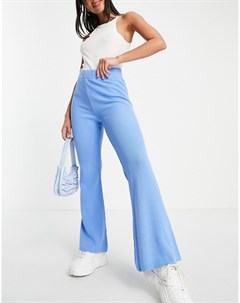 Голубые трикотажные брюки клеш от комплекта Asos design
