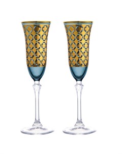 Набор бокалов для шампанского 150 мл Gemma Brandot 2 шт чёрный Le stelle