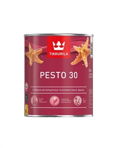 Эмаль стойкая алкидная универсальная Pesto 30 полуматовая база A 0 9 л Tikkurila