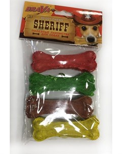 Лакомство Шериф Sheriff Кость с Тапиокой для собак 10 см 4 шт Brava