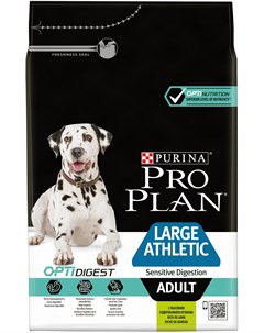 Сухой корм Optidigest Large Athletic Adult с ягненком для взрослых собак крупных пород с атлетически Pro plan