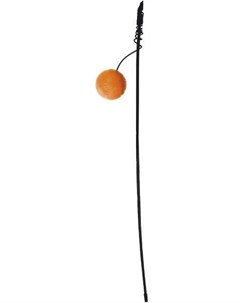 Игрушка Удочка пластиковая с с шариком из искусственного меха для кошек 50 см Zooexpress