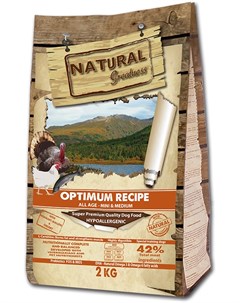 Сухой корм Optimum Recipe Mini Medium для собак мелких и средних пород 2 кг Natural greatness