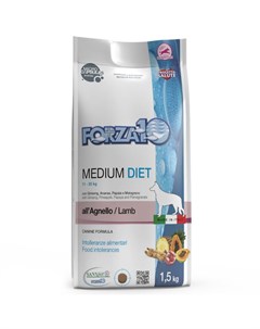 Сухой корм Forza 10 Medium Adult Diet с ягненком для собак 1 5 кг Ягненок Forza10