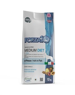 Сухой корм Forza 10 Medium Adult Diet с рыбой для собак 12 кг Рыба с рисом Forza10