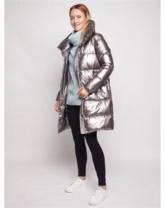 Тёплое стёганое пальто с высоким воротником Zolla