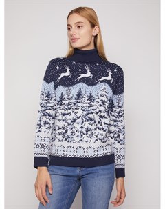 Зимний вязаный свитер с горлом Zolla