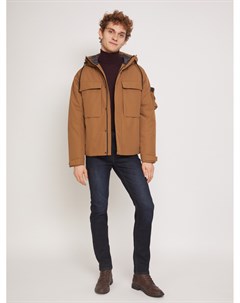 Утеплённая куртка с накладными карманами и капюшоном Zolla