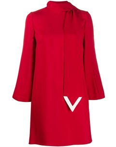 Платье трапеция с платком и логотипом VLogo Valentino