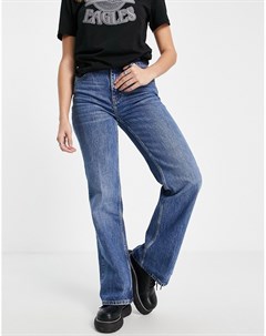 Свободные расклешенные джинсы из органического хлопка голубого цвета Topshop