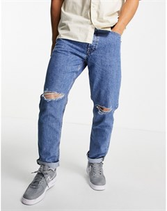Светло голубые джинсы свободного кроя в винтажном стиле Intelligence Chris Jack & jones