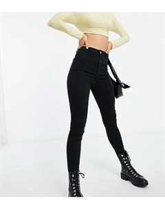 Черные зауженные джинсы со шлевками для ремня Vice Missguided tall