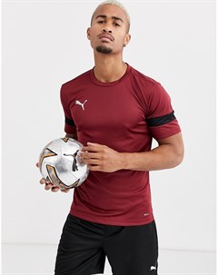 Бордовая футболка с короткими рукавами и черными вставками Football эксклюзивно для ASOS Puma