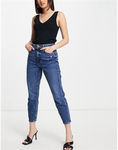 Темно синие джинсы в винтажном стиле с моделирующим эффектом River island