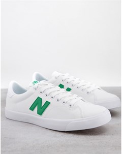 Белые кроссовки с зелеными вставками 210 New balance