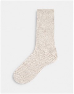 Бежевые меланжевые носки до щиколотки для дома Asos design
