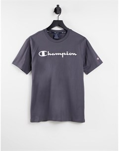 Светло серая футболка с круглым вырезом Champion