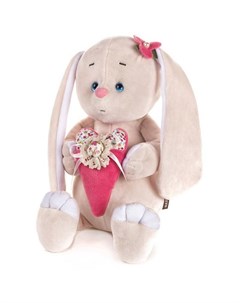 Мягкая игрушка Романтичный Зайчик с Розовым Сердечком 20 см Maxitoys luxury