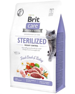 Сухой корм Care Cat GF Sterilized Weight Control Контроль веса для стерилизованных кошек 400 г Brit*
