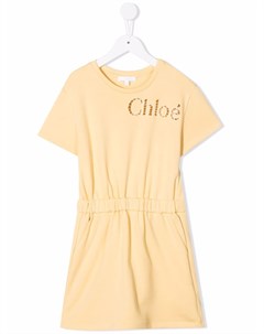 Платье футболка с логотипом Chloé kids