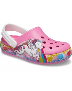 Сабо для девочек Kids Fun Lab Unicorn Lights Clog Pink Lemonade Crocs
