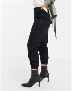 Черные узкие брюки в стиле милитари Asos design