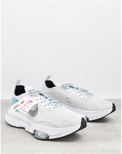Белые кроссовки с голубыми вставками Air Zoom Type in 3M Nike