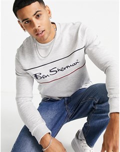 Свитшот с круглым вырезом и вставками на груди и рукавах Ben sherman