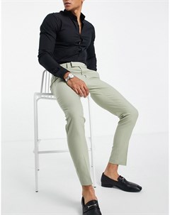 Бледно зеленые брюки зауженного кроя Asos design