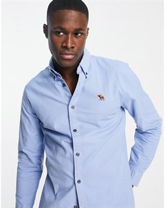 Голубая оксфордская рубашка Abercrombie & fitch