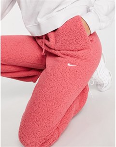 Уютные розовые джоггеры из флиса Therma FIT Nike training