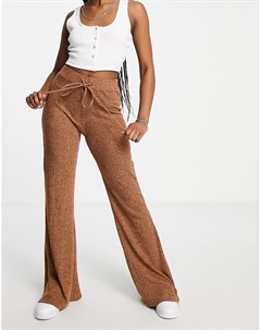 Широкие коричневые брюки многооттеночного окрашивания Asos design