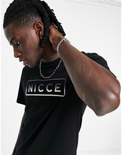 Черная футболка с вышивкой Powell Nicce
