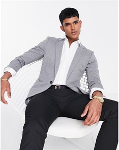 Супероблегающий трикотажный пиджак серого цвета Asos design