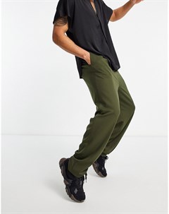 Строгие брюки цвета хаки с завышенной талией Asos design