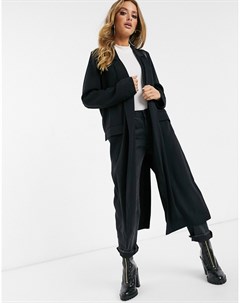 Черное мягкое легкое пальто Asos design