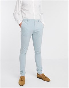 Супероблегающие брюки пастельно голубого цвета wedding Asos design