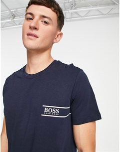 Темно синяя футболка с логотипом BOSS Boss bodywear