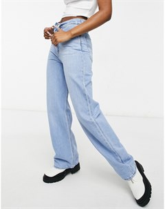 Светло голубые выбеленные широкие джинсы с завышенной талией Levi's®