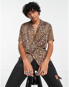 Рубашка с леопардовым принтом Allsaints