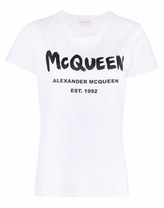 Футболка с логотипом Alexander mcqueen