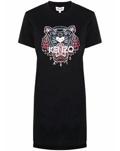 Платье футболка с вышитым логотипом Tiger Kenzo