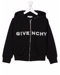 Худи на молнии с вышитым логотипом Givenchy kids
