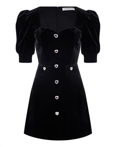 Бархатное черное платье Alessandra rich
